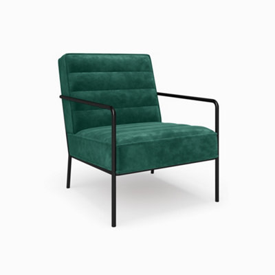 Alphason Bookham Accent Chair In Velvet Green from B&Q