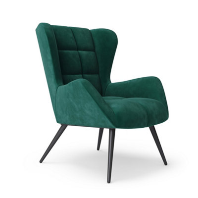 Alphason Dalton Accent Chair In Velvet Green from B&Q