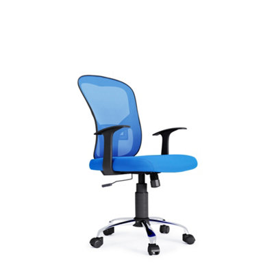 Alphason Tampa Office Chair With Wheels In Blue Fabric from B&Q