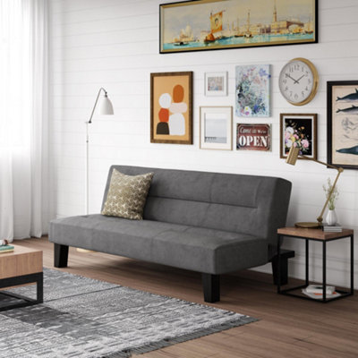 B&Q -  Home Kebo Sofa Bed Sofa In Velvet Grey