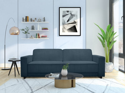 Dorel Allie 3 Seater Sofabed In Corduroy Blue from B&Q