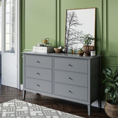 Dorel Home Franklin 6 Drawer Dresser Gray