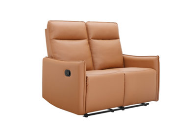 Dorel Lugo  2 Seater Sofa With 2 Manel Recliner In Cognac Made Of Pu from B&Q