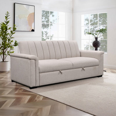 Freemans Natural Charlotte 3 Seater Sofa Bed - Image 5