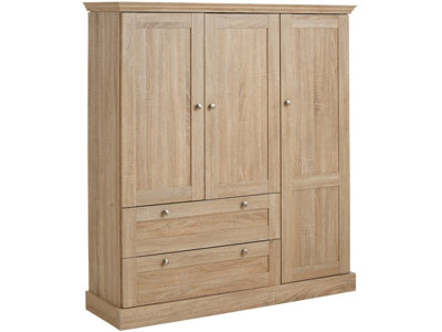  - Dorel Home Loft24 Binz Large Storage Cupboard In Oak With 2 Drawers And 3 Doors