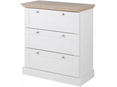  - Dorel Home Loft24 Binz 3 Drawer Dresser In White Oak