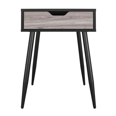 Dorel Copley End Table With 1 Drawer In Black Oak from B&Q