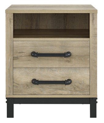 Dorel Marxen End Table With 2 Drawers In Natural from B&Q