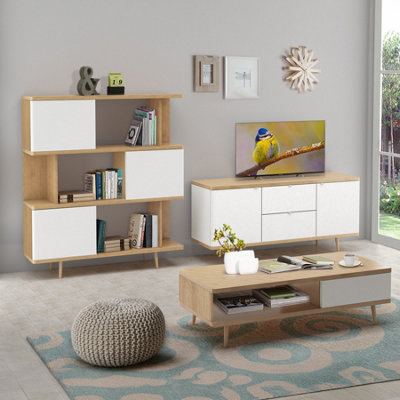  - Dorel Home Loft24 Alandra Bookcase In Oak White