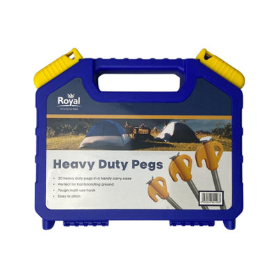 Crusader Royal Leisure Heavy Duty Tent Pegs 20-Pack With Carry Case For Tents And Awnings from B&Q