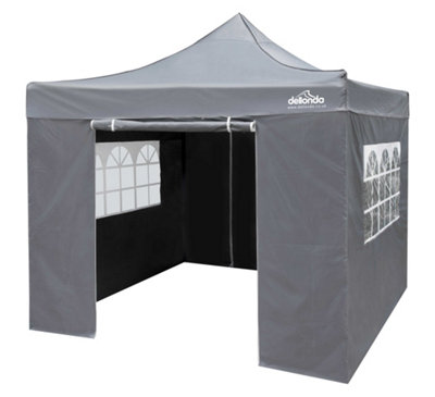 B&Q -  Premium 2X2M Pop-Up Gazebo & Side Walls With Carry BagStakes & Weight Bags