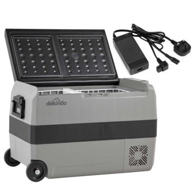 Dellonda 50L Portable Dual Zone Compressor Car Camping Fridge/freezer 12/24/230V from B&Q
