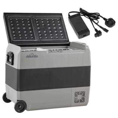 Dellonda 60L Portable Dual Zone Compressor Car Camping Fridge/freezer 12/24/230V from B&Q