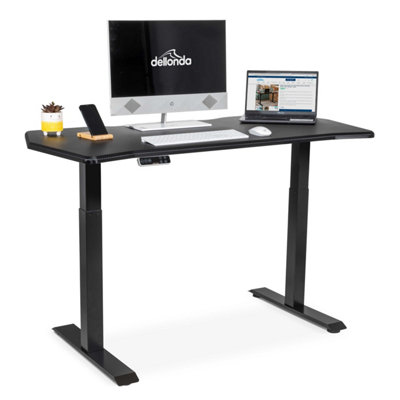 B&Q -  Electric Standing DeskAdjustableCarbon,1400 X 700mm Dual Motor 100Kg