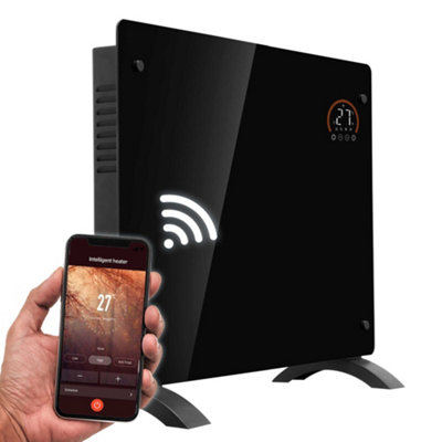 Dellonda (1000W, Black) Baridi, Glass Panel Heater, Wi-Fi Enabled Control - Image 6