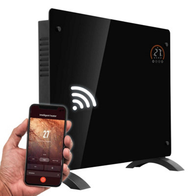 Dellonda (1500W, Black) Baridi, Glass Panel Heater, Wi-Fi Enabled Control - Image 6
