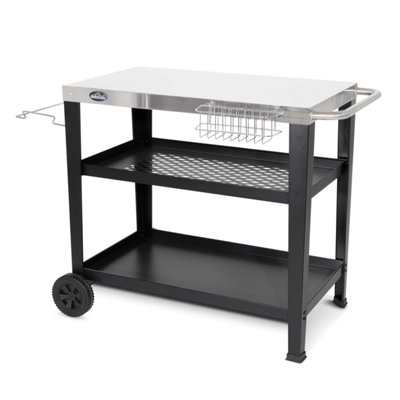 Bbq/plancha Trolley For Outdoor CookingUtensil HolderStainless Steel