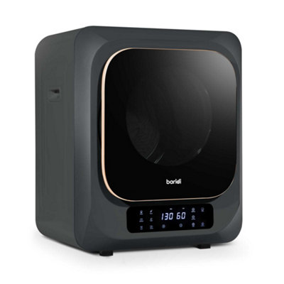 Baridi Mini Tabletop Tumble Dryer With Digital Controls, 2.5Kg Capacity, Includes Wall Mounted Brackets - Dh229 Black