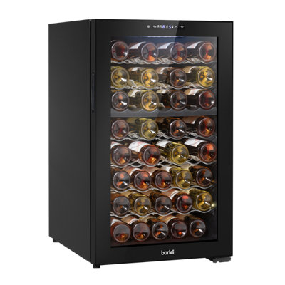 Sealey Baridi 52 Bottle Dual Zone Wine Cooler Fridge Touch Screen Controls Led Black