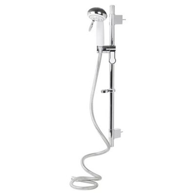 Urbn-Living Croydex Flexi-Fit Chrome Shower Head Set With Adjustable Slider Bar from B&Q
