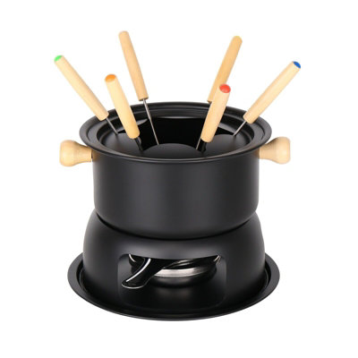 Urbn-Chef 19Cm Height 6 Person Chocolate Or Cheese Deluxe Fondue Set Melting Pot With 6 Forks from B&Q