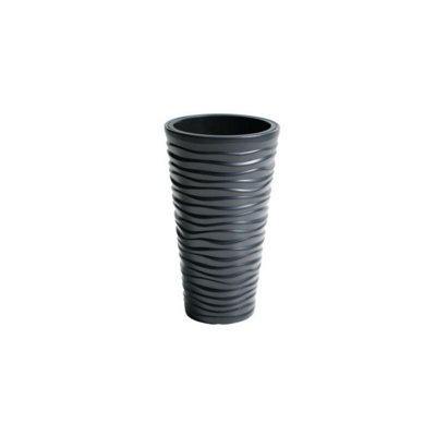 Urbn-Living BlackSet Of 1Sand Effect Flower Plant Pot520X296X296 from B&Q