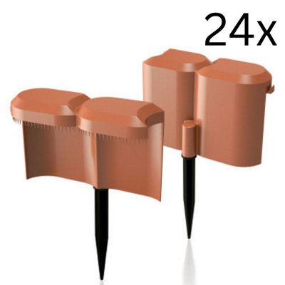 Urbn-Living OrangeSet Of 24Anti Snail Garden Palisade from B&Q