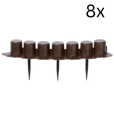 Urbn-Living BrownSet Of 8Palisada Garden Edge Fence from B&Q