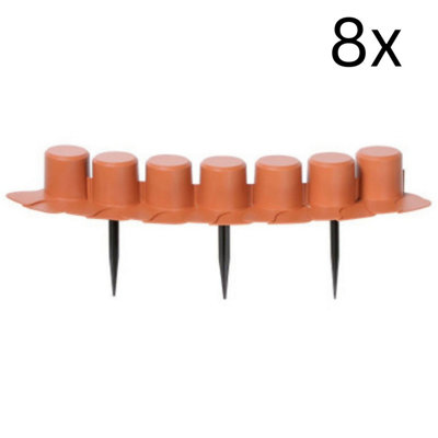 Urbn-Living OrangeSet Of 8Palisada Garden Edge Fence from B&Q