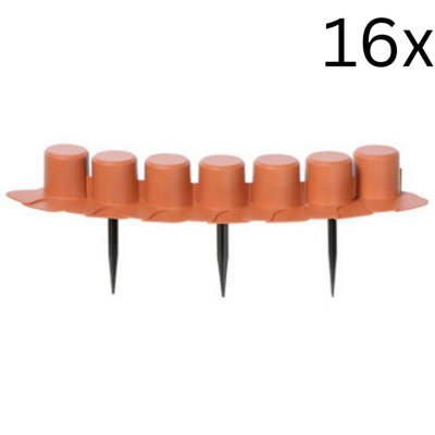 Urbn-Living OrangeSet Of 16Palisada Garden Edge Fence from B&Q