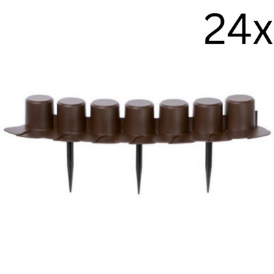 Urbn-Living BrownSet Of 24Palisada Garden Edge Fence from B&Q