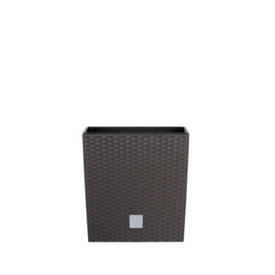 Urbn-Living BrownSet Of 120Cm Rato Rattan Design Plant Pots Square -1-2 Pack from B&Q