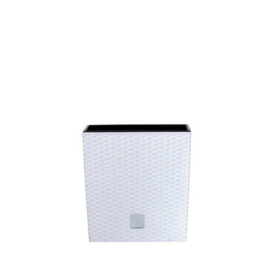 Urbn-Living WhiteSet Of 120Cm Rato Rattan Design Plant Pots Square -1-2 Pack from B&Q