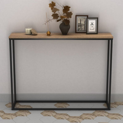 Urbn-Living Urbnliving Wooden Free Standing Hallway Console Table Living Room Shelf Display Metal Legs from B&Q