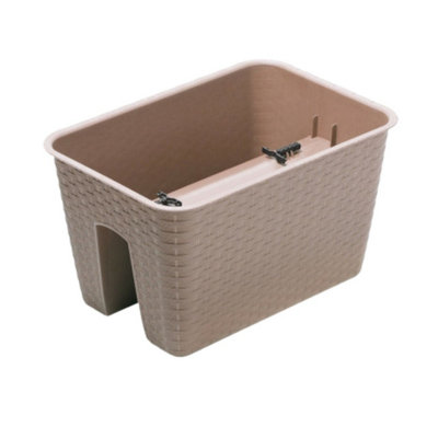 Urbn-Living MoccaSet Of 1Square Ratolla Railing Plant Pot22.5X27.2X27.2Cm from B&Q