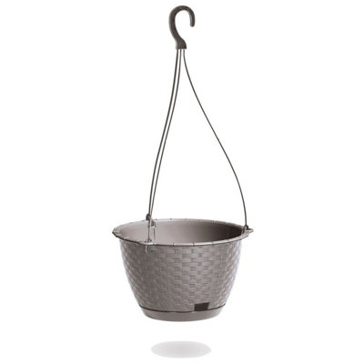 Urbn-Living GreySet Of 1Ratolla Round Hanging Plastic Planter14.2X21.7X21.7 Cm from B&Q
