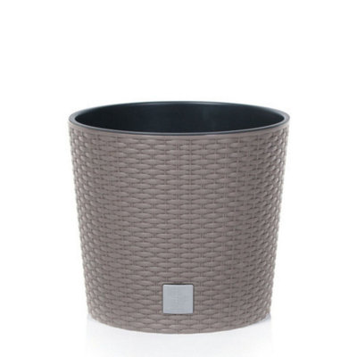 Urbn-Living MoccaSet Of 125Cm Rato Round Low Rattan Planters -1-2 Pack from B&Q