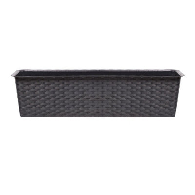 Urbn-Living BrownSet Of 1Ratolla Rattan Balcony Planter14.5X39.1X17.3 Cm from B&Q
