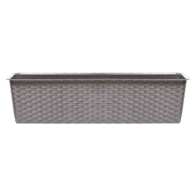Urbn-Living MoccaSet Of 1Ratolla Rattan Balcony Planter14.5X58.7X17.3 Cm from B&Q