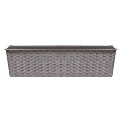 Urbn-Living MoccaSet Of 1Ratolla Rattan Balcony Planter14.5X78.3X17.3 Cm from B&Q
