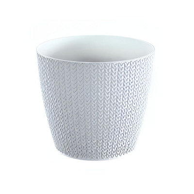 Urbn-Living GreySet Of 1Wheaty Round Flower Pot16.7X18.9X18.9Cm from B&Q