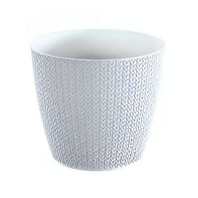 Urbn-Living GreySet Of 1Wheaty Round Flower Pot19.3X21.8X21.8Cm from B&Q