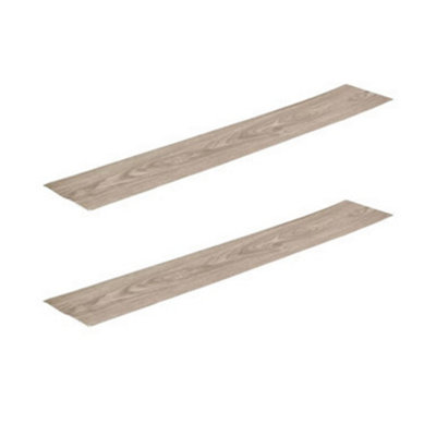 Urbn-Living Ash GreySet Of 2Self-Adhesive Vinyl Floor PlanksWood Effect Tiles from B&Q