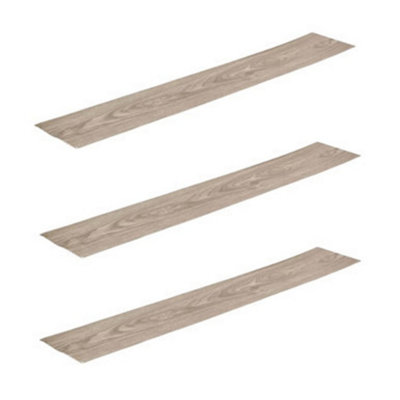 Urbn-Living Ash GreySet Of 3Self-Adhesive Vinyl Floor PlanksWood Effect Tiles from B&Q