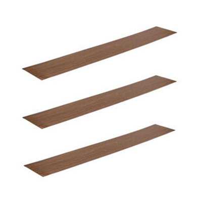 Urbn-Living WalnutSet Of 3Self-Adhesive Vinyl Floor PlanksWood Effect Tiles from B&Q