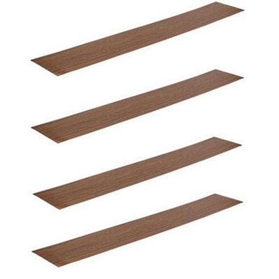 Urbn-Living WalnutSet Of 4Self-Adhesive Vinyl Floor PlanksWood Effect Tiles from B&Q