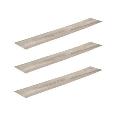 Urbn-Living GreySet Of 3Self-Adhesive Vinyl Floor PlanksWood Effect Tiles from B&Q