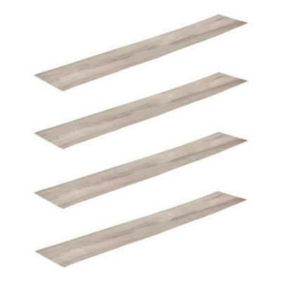 Urbn-Living GreySet Of 4Self-Adhesive Vinyl Floor PlanksWood Effect Tiles from B&Q