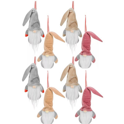 Urbn-Living Set Of 8Christmas Gnome Ornaments Hanging Decorations from B&Q