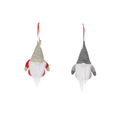 Urbn-Living Set Of 2Christmas Tree Hanging Gnome12X10X6Cm from B&Q